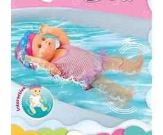 Interaktive Schwimmpuppe Baby Puppe mit Schwimm Funktion, Wasserspielzeug für die Badewanne