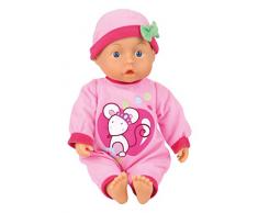Bayer Design 9286600 Funktionspuppe First Words Baby mit 12 Lauten, 28 cm, rosa