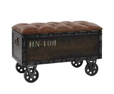 vidaXL Massivholz Truhenbank Kunstleder 80,5x41x50cm Sitzbank Sitztruhe Truhe