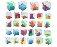 THE TWIDDLERS 28 Stück Miniatur Puzzle Box Würfel - ideale Spiele für Kinder im Haus - Verschiedene Knobelspiele, Stress Relief Spiele Mitgebsel für Kinder Erwachsene und Teenager