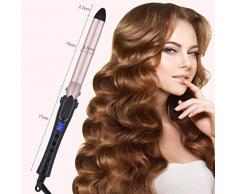 ZH1 Chopstick Curling Eisen, Strand-Wellen Curling Eisen, weicher Griff und sichere Halt, Seifenblasenring Curling Eisen, Stab Lockenstab,25mm