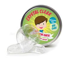 Pink Papaya Magische Knete - Crystal Clear - glasklare, durchsichtige Fidget Knete, das intelligente Knetgummi zur Stressreduktion, BPA Free - in vielen Farben mit verschiedenen Eigenschaften