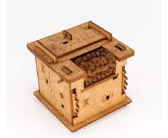 iDventure Cluebox - EIN 60 min Escape Room in Einer Box. Schrödingers Katze. 3D Puzzle - Denkspiel - Knobelspiel - Geduldspiel - Logikspiel 3D Holzpuzzle. Geschenkverpackung. Questbox