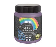 Kreul 43106 - Streety Straßenmalfarbe in Luftballonlila 200 ml, abwaschbare Flüssigkreide zum Malen mit Pinsel oder Roller, flüssige Straßenmalkreide, vegan, dermatologisch getestet, auswaschbar
