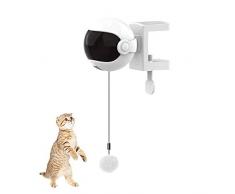 RUOXI Intelligent Lifting Ball Cat Toy,Electronic Motion Yo-Yo Interactive Puzzle Pet Toy The Best Entertainment Exercise Gift for Kittens(White,Pink)