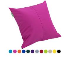 Gardenista Wasserfestes Deko Kissen Schaumkrumen Füllung für Gartenmöbel | 45 cm x 45 cm Outdoor Kisse | Bequem und Dekorativ (Rosa)