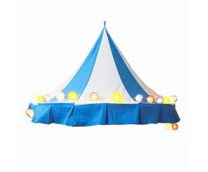 LWKBE Zelt für Kinder Bettwäsche Spielhaus Spielzeugzimmer Tuchkunst Halbmond Zelt Nacht Himmelbett Zelte mit Gaze Vorhang (nur EIN Zelt),Darkblue
