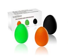 voidbiov Stressbälle für die Handtherapie mit Tragetasche, 3 Widerstände 2 Größen, zum Trainieren von Fingern mit Arthritis, Bekämpfen von Stress oder Festigung des Griffs