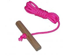 Johann Haslberger Schlittenseil Zugseil 1,50 mtr. lang mit Buchenholzgriff für Schlitten Bobs Rodel viele Farben lieferbar