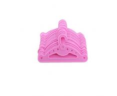 JBNS Mini Kleiderbügel Tragbaren Mini-aufhänger Nette Puppe Kleiderschrank Kleid Kleiderbügel Puppenzubehör Kleid Hemd Halter Mini Spielzeug Für Kinder 10pcs Rosa