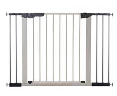 BabyDan Premier Türschutzgitter / Treppenschutzgitter zum Klemmen, 105,5 - 112.8 cm - hergestellt in Dänemark und vom TÜV GS geprüft, Farbe: Silber / Schwarz