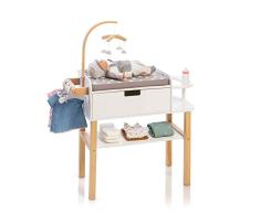 MUSTERKIND Puppen-Wickelkommode - Barlia Natur/weiß aus Holz