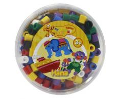 Hama 8570 - Maxi Bügelperlen Dose mit ca. 600 Maxiperlen, Volltonmix