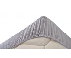 Snoozing - Flanell - Kinderspannbettlaken - Junior - 70x140/150 cm - Grau