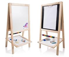 AZZAP Kindertafel Standtafel Schreibtafel Maltafel Magnettafel Abakus Holz Tafel Sofia