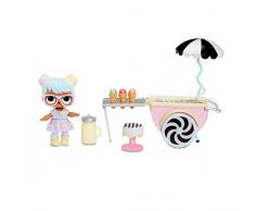 L.O.L. Surprise! 564911E7C Furniture - Puppenmöbel und Sammelfigur mit Zubehör Ice Cream Pop-Up mit Bon Bon, 10 Überraschungen