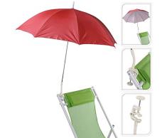 Meinposten Sonnenschirm für Kinderwagen Ø 100 cm UV Schutz 50+ Buggy Schirm für liegen (Rot)