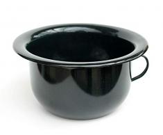 DanDiBo Nachttopf Emaille Anthrazit Bettpfanne emailliert Vintage Nachtgeschirr Pinkeltopf Nostalgie Alt Retro