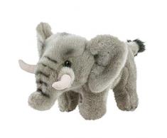 Teddys Rothenburg Elefant mit Stoßzähnen grau 25 cm stehend Stoffelefant Plüschtier Kuscheltier Stofftier Baby Kinder Spielzeug