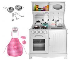 MALATEC Holz Kinderküche aus Holz Spielzeugküche Holzküche Spielküche für Kinder 4581