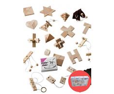 Knobelspiel Klassiker Sets - diverse Mitgebsel - 16 Spiele einzeln verpackt incl Lösung Geduldspiele Geschicklichkeitsspiele Puzzlespiel Knobelspiele (Set 4)