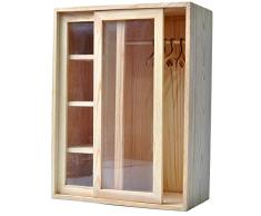 Clicked 1/6 Kleiderschrank Anzeigen Möbel Für Puppen Spielzeug Für Kinder Anzeige (Mit Kleiderbügel Für Puppenkleider),A