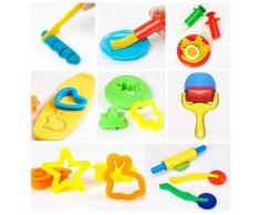 Knetwerkzeug Teig Plastilin Werkzeuge, WonderforU Knete zubehör Ausstechformen Küchenspielzeug, 23 Stück