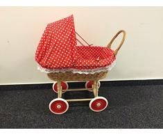 Rattan Korb Nostalgie Kinder Puppenwagen Holzpuppenwagen Spielzeug Holz Weide