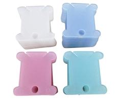 Reeseiy 100 Stücke Stickerei Kreuzstich Werkzeuge Transparent Kunststoffdraht Rand Wrap Casual Chic Spulen Von Gewinde Wickelplatte (Eine Farbe 25Pcs) Sale Burobedarf Täglich Gebrauch Produkt