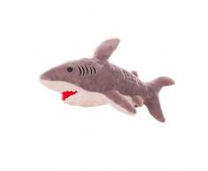Iwähle Kuscheltier, 80cm Großer Hai Haifisch Plüschpuppe Plüschtier Plüschhai in Grau,Süßes Kinderspielzeug Babys Puppe, Umarmungskissen Kinderzimmer Deko, Weihnachten Geburtstag Geschenke (70 cm)