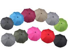 Clamaro SUNCOVER Universal Sonnenschirm Regenschirm für Kinderwagen und Sport Buggy (11 Farben), Babywagen Schirm mit Universal Halterung mit 360° flexiblen Schwanenhals, Grün 6