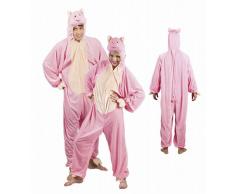 Boland 88009 - Erwachsenenkostüm Schwein Plüsch, Einteiler mit Kapuze, Größe XL