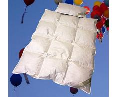 Betten Hofmann Baby Kinder Daunenbett Ganzjahresdecke Daunendecke Set 100x135 cm mit Kopfkissen 40x60 cm
