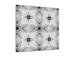 Einführungsangebot: Bilderdepot24 - Mandala II - Ausmalbild auf Leinwand, aufgespannt auf Rahmen - Quadrat-Format - 50x50 cm - fertig gerahmt, direkt vom Hersteller