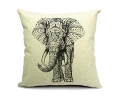 La vogue Kissenbezug Dekokissen Kissenhülle für Hintergrundkante Kissen 45*45cm Elefant
