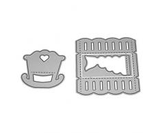 Ruby569y Scrapbooking Prägeschablonen Stanzformen Schablonen, Baby Wiege Kohlenstoffstahl Stanzformen Handcraft Papier Kunst DIY Prägung Schablone für DIY, Grußkarten - Silber