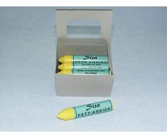 SISA Fett-Signierkreide gelb 12 Stück, Reifenkreide, Fettkreide 260200