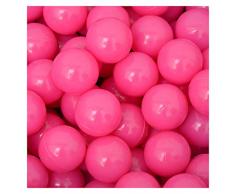 LittleTom 50 Bälle für Bällebad 5,5cm Babybälle Plastikbälle Baby Spielbälle Pink Rosa