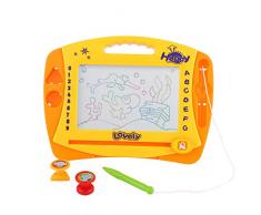 Smibie Kinder Zeichentafel - Lernspielzeug Gekritzel Spielzeug Cartoon große Farbe magnetische Reißbrett