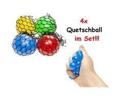 Lg-Imports 4X Quetschball Anti Stressball Knautschball Wurf Stress Knet Ball im Netz 4,5cm