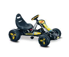 Hecht Go Kart 59789 Tretauto Go-Kart für Kinder (Farbe wählbar) (Schwarz / Gelb)