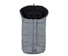Eisbärchen Winter-Fußsack für Kinderwagen 7965 SG hellgrau-schwarz