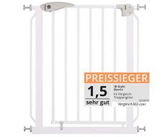 ib style® Berrin XS Treppengitter 58-156cm |Türschutzgitter | Haustiergitter | Ohne Bohren | Auto-Close| 90° Stop | 68-76 cm