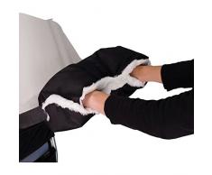 Stroller Handmuff, Handwärmer Handschuhe,Muff mit Fleece Innenseite, Wasserdicht und Winddicht für Baby Buggy Kinderwagen (Schwarz)