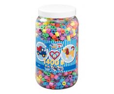 Hama 8541 - Maxi Bügelperlen Dose mit ca. 1400 Maxiperlen, pastellmix