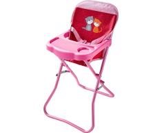 HABA 304107 - Puppen-Hochstuhl Blumenwiese, Sitz zum Aufklappen mit Gurt und Tisch, Puppenzubehör für Puppen bis 38 cm; Spielzeug ab 18 Monaten