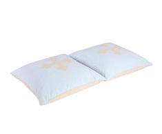 Hoppekids Fairytale Knight Kissenset mit zwei Kissen, 100% Baumwolle ökotex Zertifiziert, Stoff, helblau, 50 x 50 x 15 cm