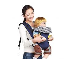 Chytaii.Babytrage Kindertrage Ergonomische Babytrage für Kleinkinder Verstellbare Multifunktions-Rückentragen Atmungsaktive Baumwolle 3-36 Monate Blau