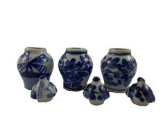 Vintage-Vase, Keramik, antike Vase, chinesische Miniaturen, Keramikmöbel, Puppenhaus, Topf