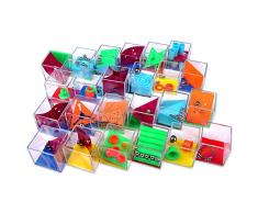 Schramm® 24 Stück Geduldsspiele Mini Denkspiel Knobelspiel für Kinder Geduld Spiel Mitgebsel Kindergeburtstag Geduldsspiel Kinder Geschicklichkeitsspiel